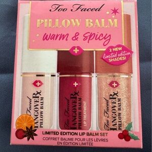 Too Faced Hangover Pillow Balm Lip Treatment Set Warm & Spicy limited edition